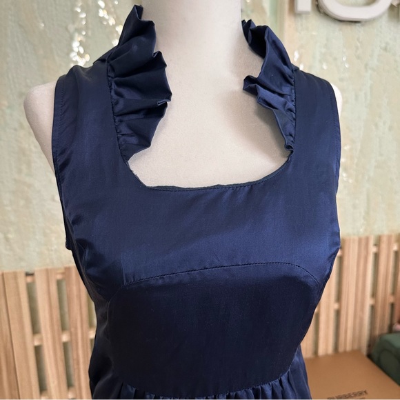 NWT Esley Ruffle Sleeveless Women’s Size M Dress - silk & cotton classy elegant - Picture 3 of 9